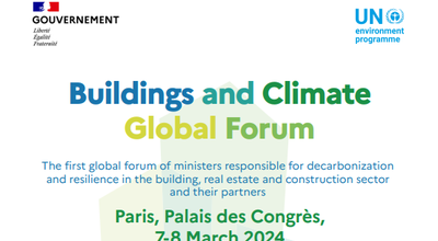 Upcoming Buildings and Climate Global Forum in Paris